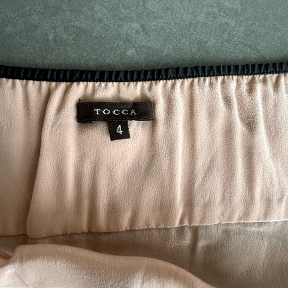 TOCCA Women’s Black Sleeveless Sheer Polka Dot Pattern Wool Blend Dress Size 4 - Picture 6 of 16